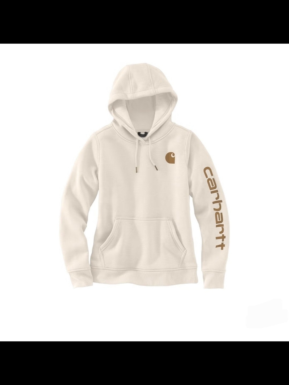 GUC Carhartt Cream Hoodie with Chestnut Brown Logo - Teen 18-20
